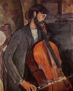 チェリストのための習作 1909年 アメデオ・モディリアーニ Oil Paintings